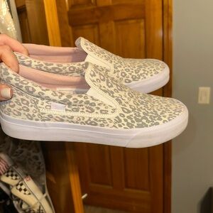 DC Pink and Gray Leopard Slip-On Sneakers